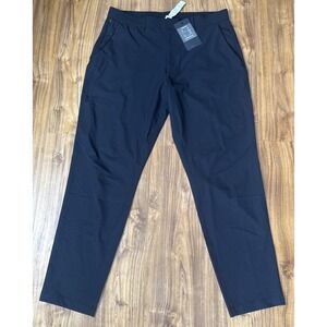 Fabletics The Only Pant Men 34x32 Black Performance Stretch Joggers NEW‎